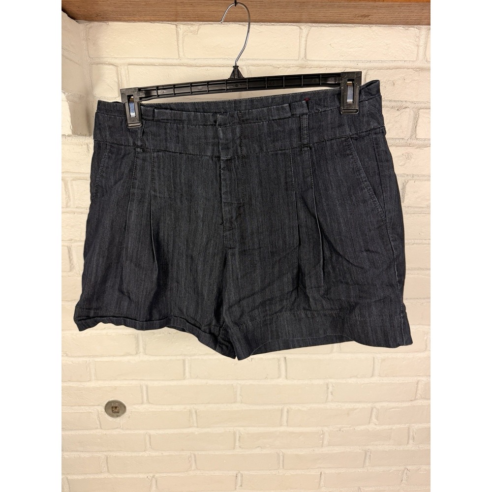 One 5 One Womens Size 10 Dark Wash Denim Shorts Y2K Style Tailored Stretch